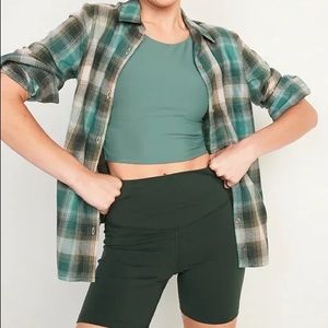 Old Navy The Classic Shirt Oversized Tunic Length Flannel